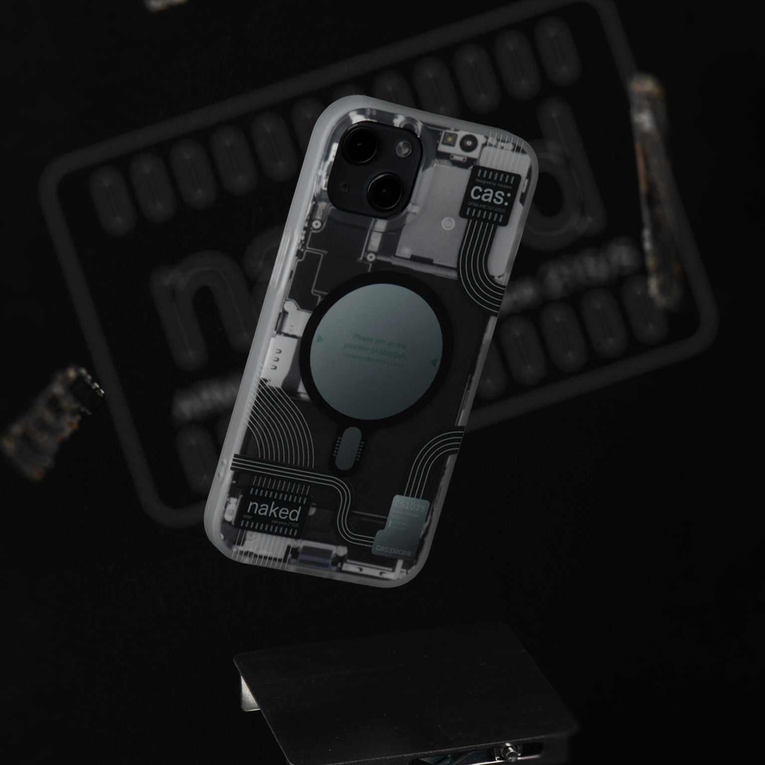 Double Layer Frosted transparent TPU phone case with magnetic charging for iPhone models