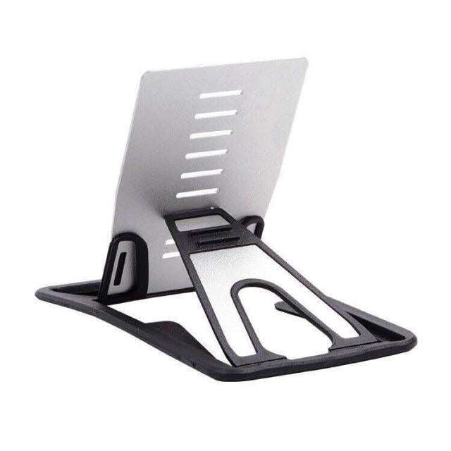 Black and silver card phone holder lazy bracket for desktop use, 8.5CM x 5CM, universal fit