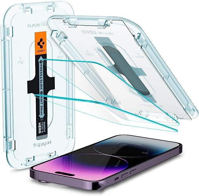 HD tempered glass anti-peep screen protector for iPhone 12 to 14 series with privacy film and installation frame